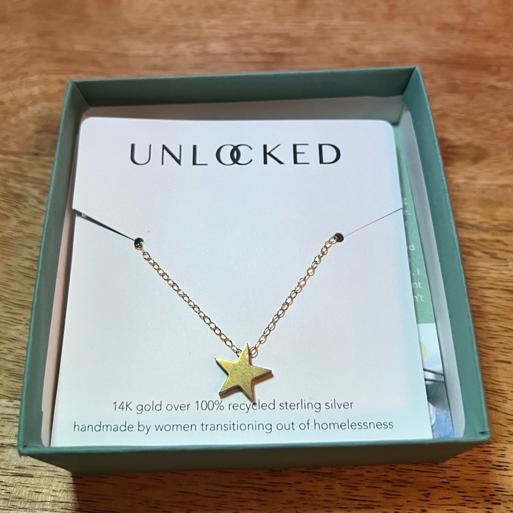 Unlocked 14K Gold Star Necklace